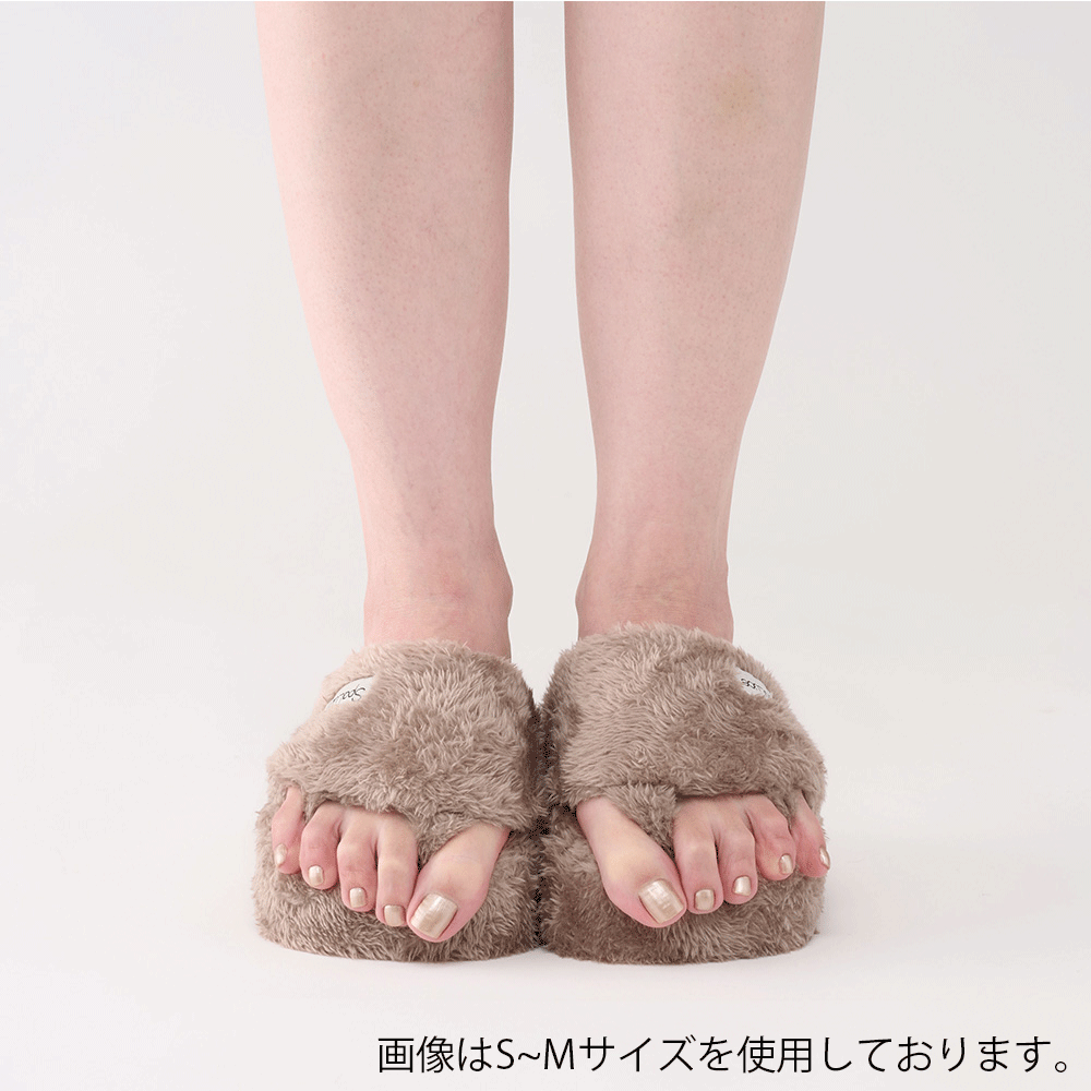 ■スパルーチェ フットケア スリッパ グレージュ M〜Lサイズ