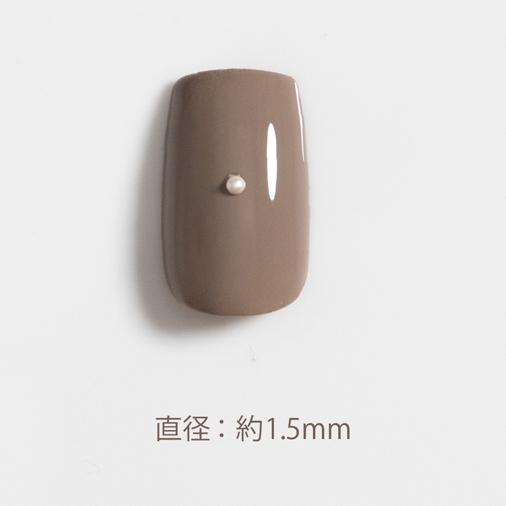 エメナ アートパーツ 半球パール クリーム 1.5mm 100個 E-AP049