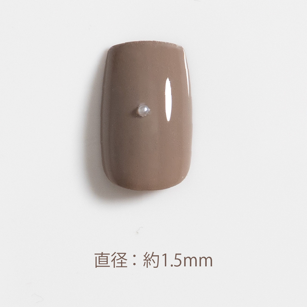 エメナ アートパーツ 半球パール ホワイト 1.5mm 100個 E-AP044