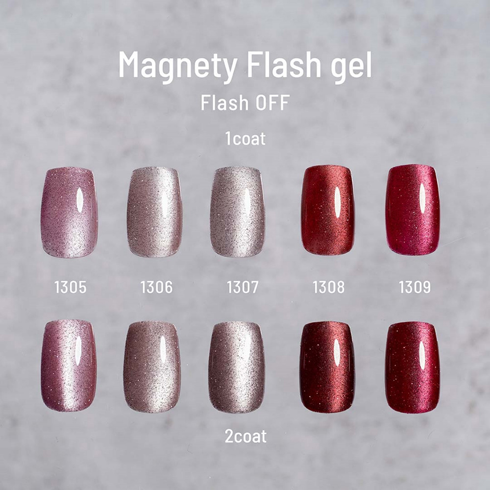 エメナ マグネティフラッシュジェル 8g 5色セット 1305-1309 EMENA-MF5D