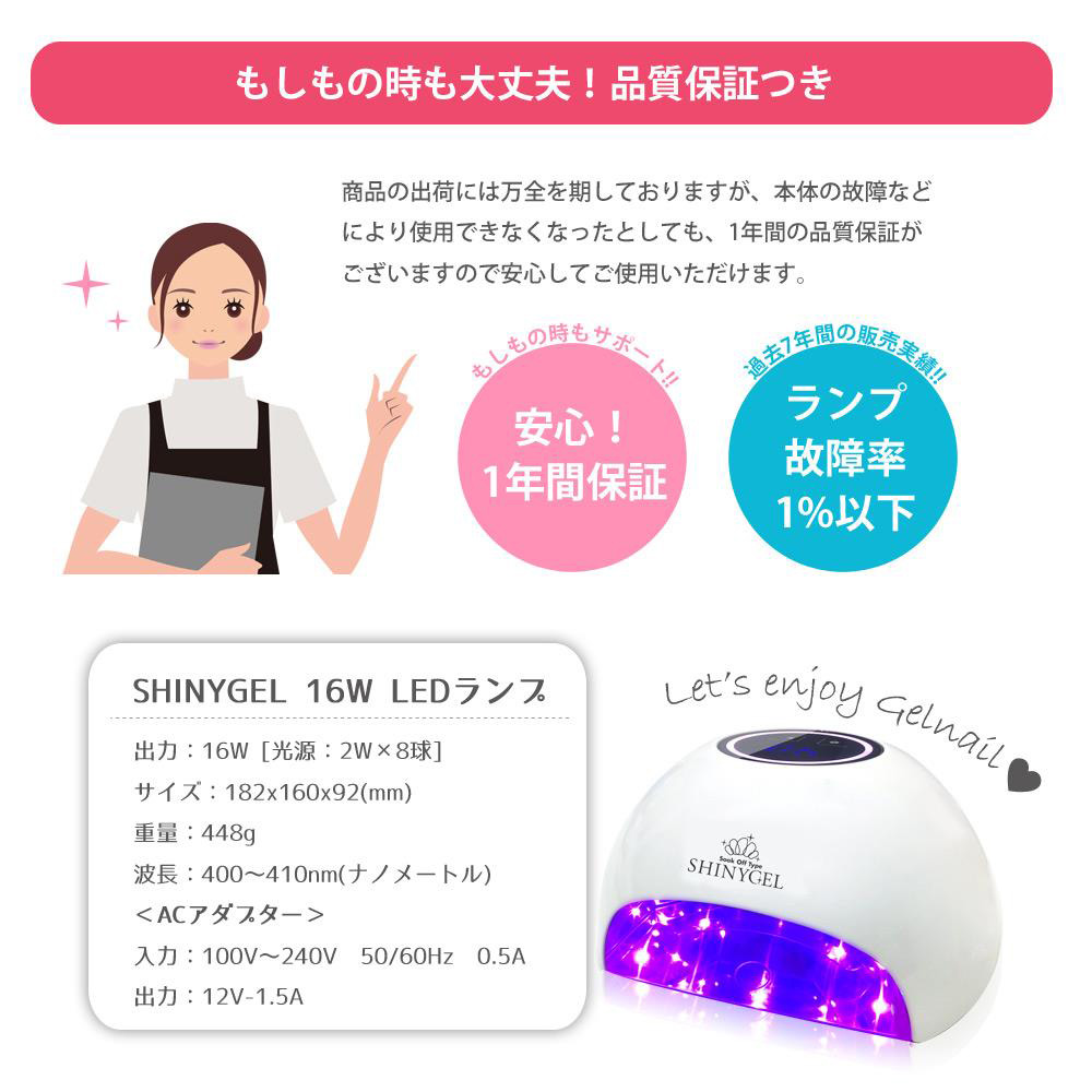 SHINYGEL シャイニージェル LEDランプ 18W LED18-R7