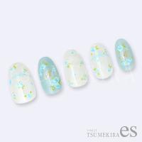 ツメキラes 小花 ブルー ES-SFL-003