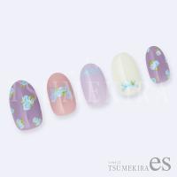 ツメキラes 小花 ブルー ES-SFL-003