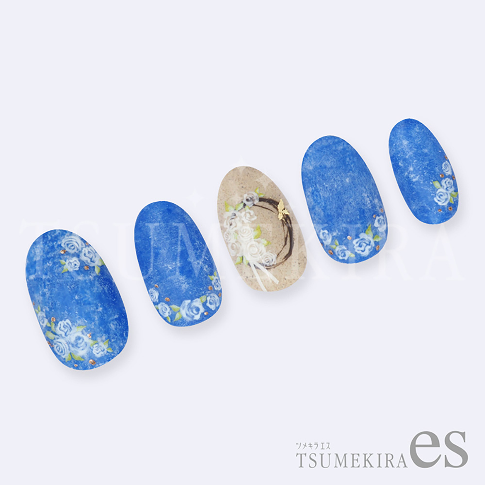 ツメキラes 小花 ホワイト ES-SFL-001