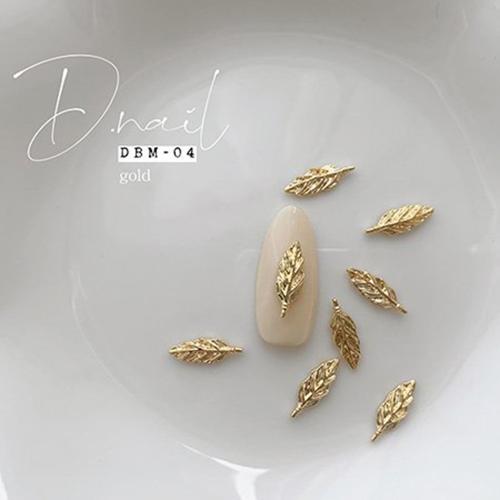 D.nail デコパーツ DBM-04 13×4mm 10P ゴールド #888