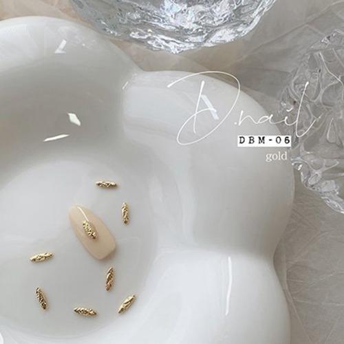 D.nail デコパーツ DBM-06 8×2.5mm 10P ゴールド #890