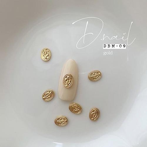 D.nail デコパーツ DBM-09 7.5×5.5mm 10P ゴールド #893