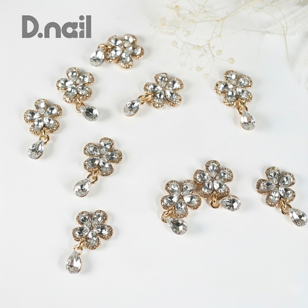 D.nail ファンシーコレクション フラワー ゴールド 2P #8909