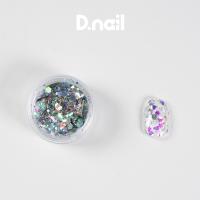 D.nail フレアバブルグリッター 1g 01 #8899 シルバーレイ