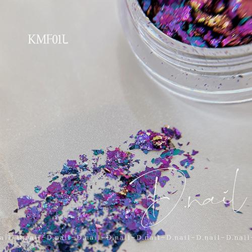 D.nail カメレオンミラーフレークパウダー KMF01L パープル&ブルー&オレンジ #984