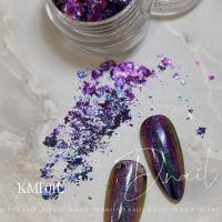 D.nail カメレオンミラーフレークパウダー KMF01L パープル&ブルー&オレンジ #984
