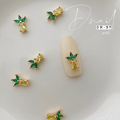 D.nail ジュエリービジューパーツ DM-37 10×6mm 2P バイナップル #758
