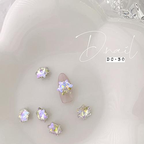 D.nail デコレーションストーン DC-30 雪の結晶オーロライエロー #6075