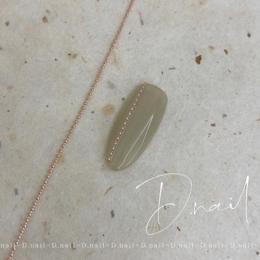 D.nail ドットチェーン 0.8×500mm ピンクゴールド #263