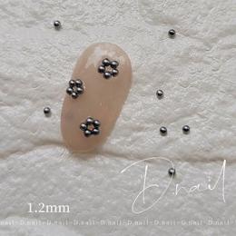 D.nail ビジューパール グレー 1.2mm 50P #694