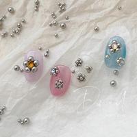 D.nail ビジューパール グレー 1mm 50P #693