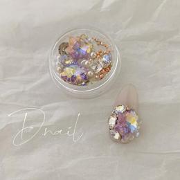 D.nail ラグジュアリーストーンBOX 雪の花B オーロラブルー #6077