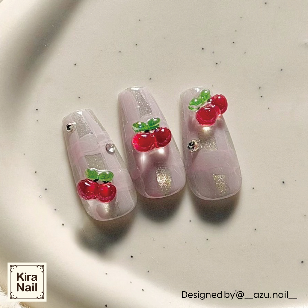 KiraNail ぷっくりチェリー 5個入 PA-CHR-CUT