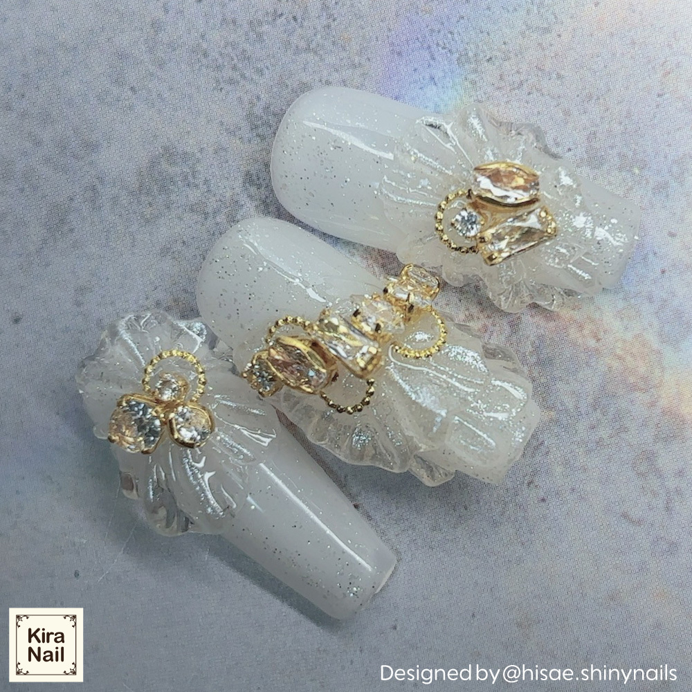 KiraNail ジルコニアパーツセットケース入り 8種類×2個 PA-ZIR-CAS