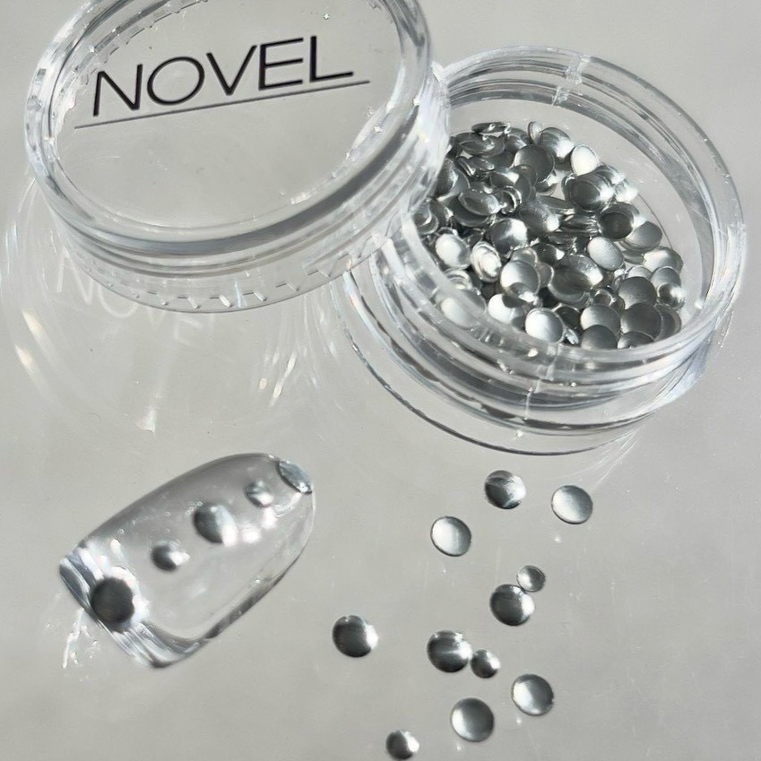 NOVEL スタッズセレクション ブライトシルバー 2mm+3mm ミックス 1g #1975