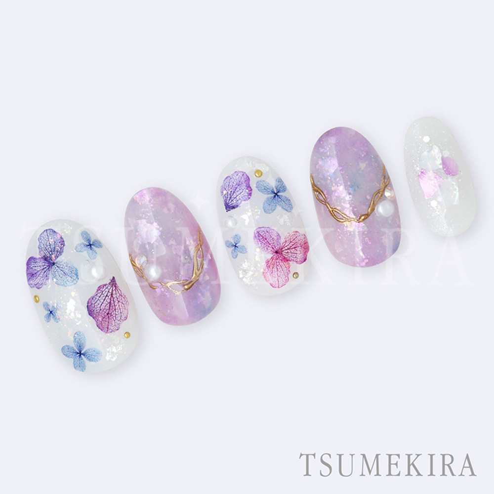ツメキラ yumiプロデュース 紫陽花 ミニサイズ ビビッド NN-YMI-005