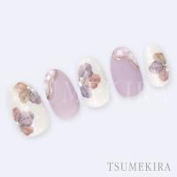 ツメキラ yumiプロデュース 紫陽花 ミニサイズ ナチュラル NN-YMI-007
