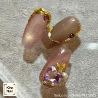KiraNail リーフ型くりぬきスタッズ 2.0mm ゴールド 500P ST-5GO-L20