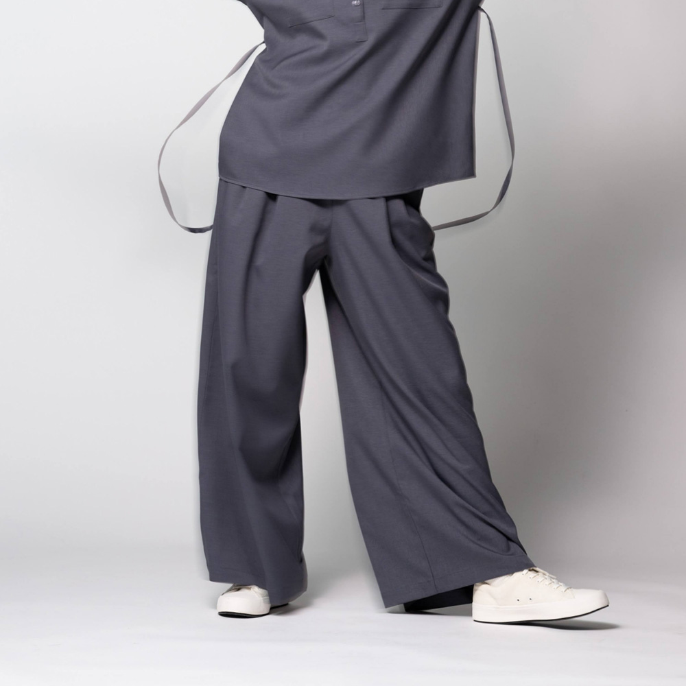 MY FORME スーパーワイドパンツ ダークグレー M MF-P-SWPGY-M