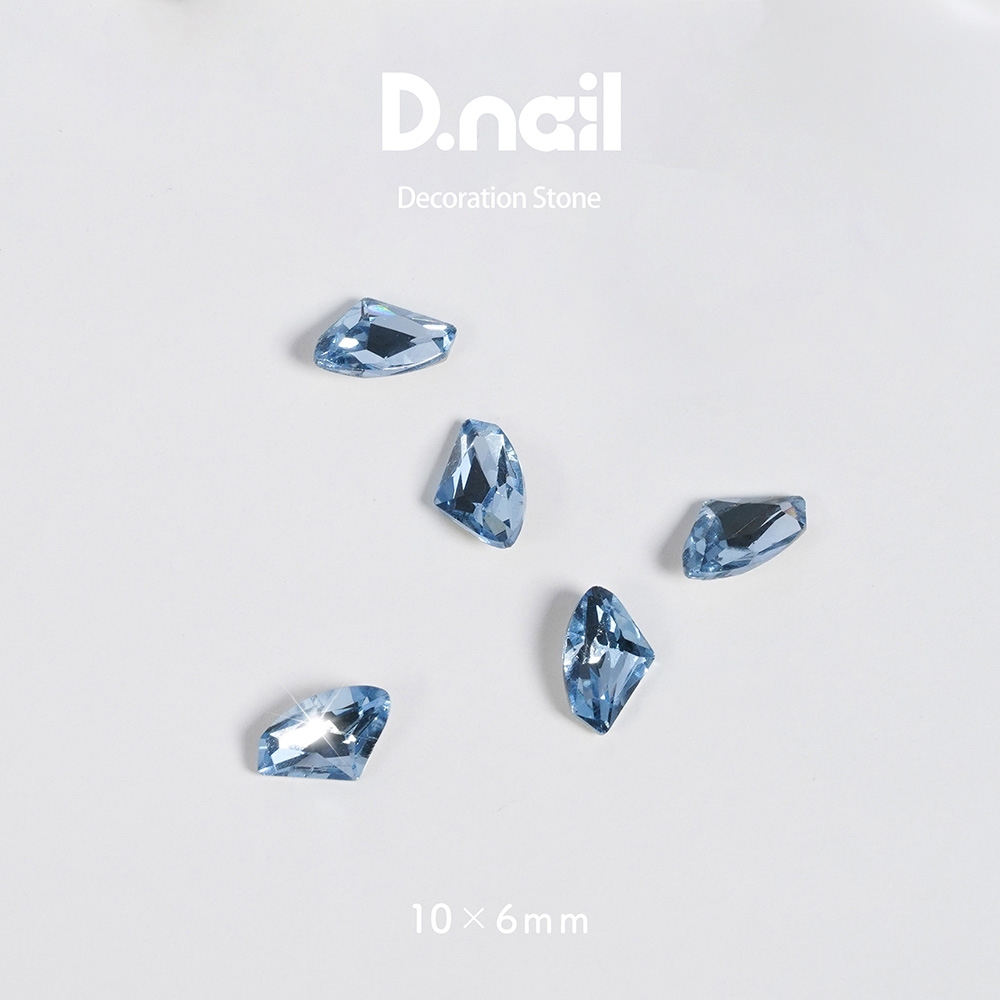 D.nail デコレーションストーン DC-67 10×6mm エッジカット ブルー #38113
