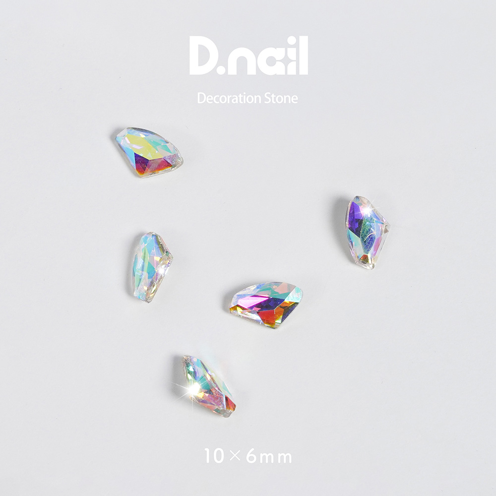 D.nail デコレーションストーン DC-64 10×6mm エッジカット オーロラ #38110