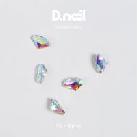 D.nail デコレーションストーン DC-64 10×6mm エッジカット オーロラ #38110