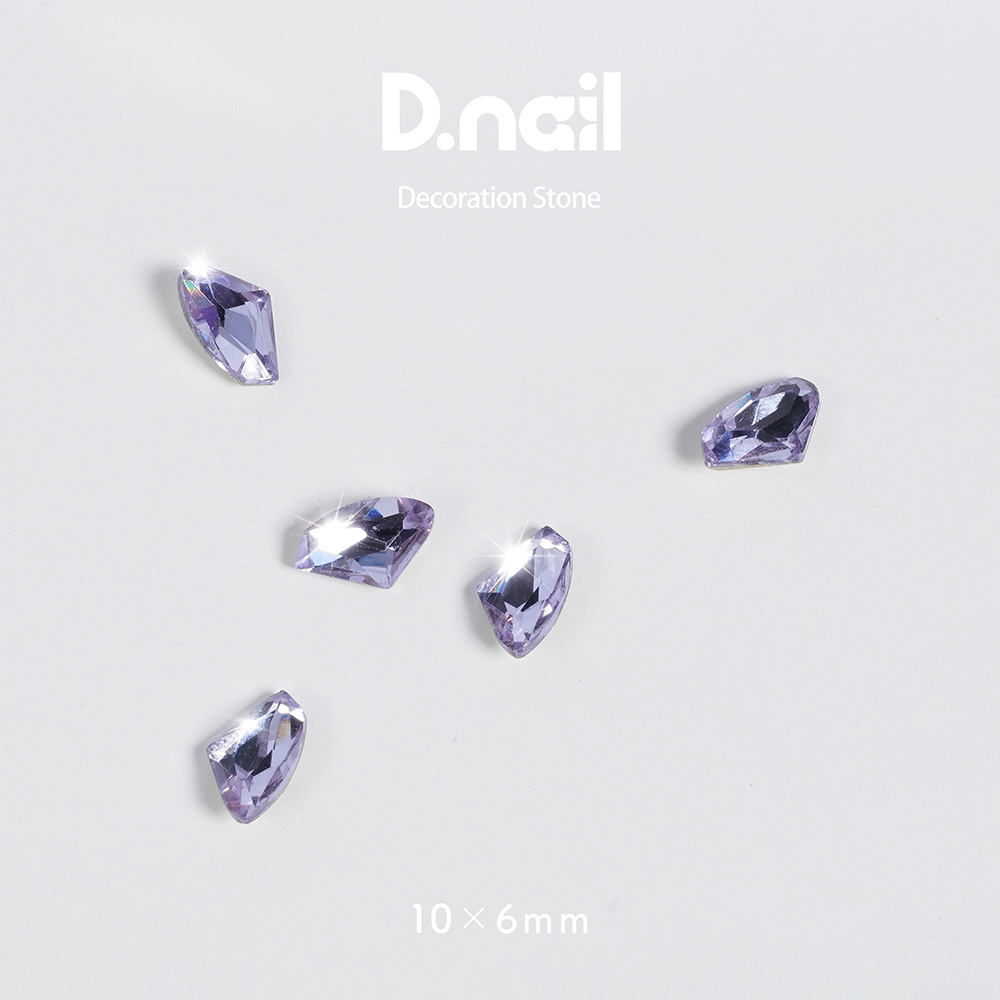 D.nail デコレーションストーン DC-63 10×6mm エッジカット パープル #38109
