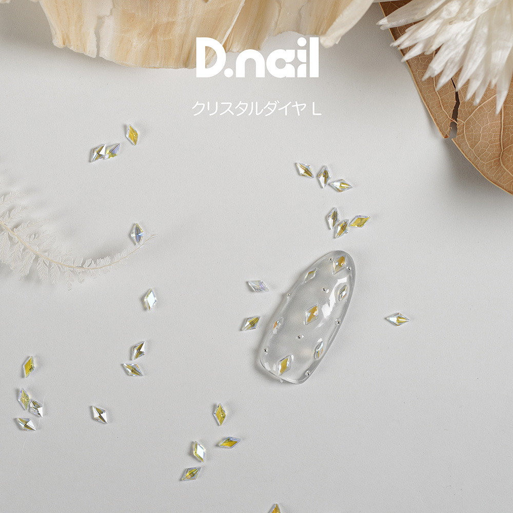D.nail クリスタルダイヤ イエローオーロラL 2×3.5mm 50P #38089