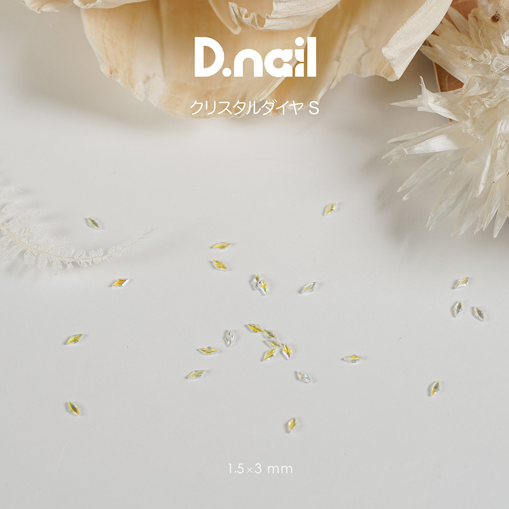 D.nail クリスタルダイヤ イエローオーロラS 1.5×3mm 50P #38088