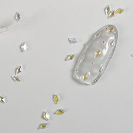 D.nail クリスタルダイヤ イエローオーロラL 2×3.5mm 50P #38089