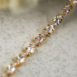 D.nail デコレーションチェーン 2×100mm リーフ ゴールド S #7036
