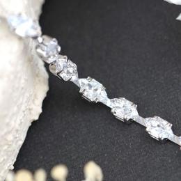 D.nail デコレーションチェーン 3×100mm リーフ シルバー L #7037