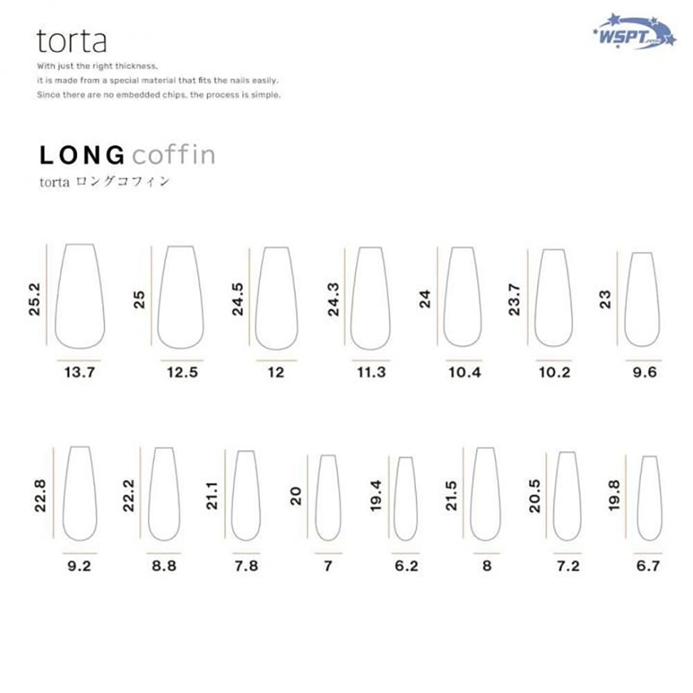 WSPT JAPAN トルタ エクステンションチップ 240Tip's ロングコフィン