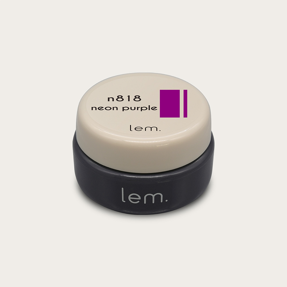 lem. カラージェル ペールネオンレトロ 3g n818 ネオンパープル