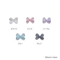 KiraNail ミニカラーリボン ミッシェル ホワイト 10個入 PA-RMI-WHI