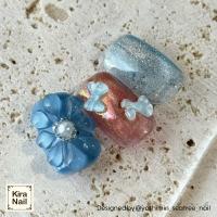 KiraNail ミニカラーリボン ミッシェル ブルー 10個入 PA-RMI-BLU