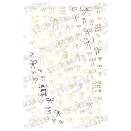ツメキラes 手書きリボン ゴールド(ジェル専用) ES-RBN-003