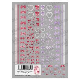 ツメキラ Sweet Ribbon Mix レッド&パープル NN-YRS-003