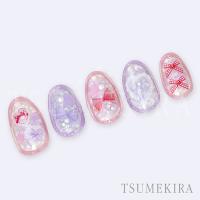 ツメキラ Sweet Ribbon Mix レッド&パープル NN-YRS-003