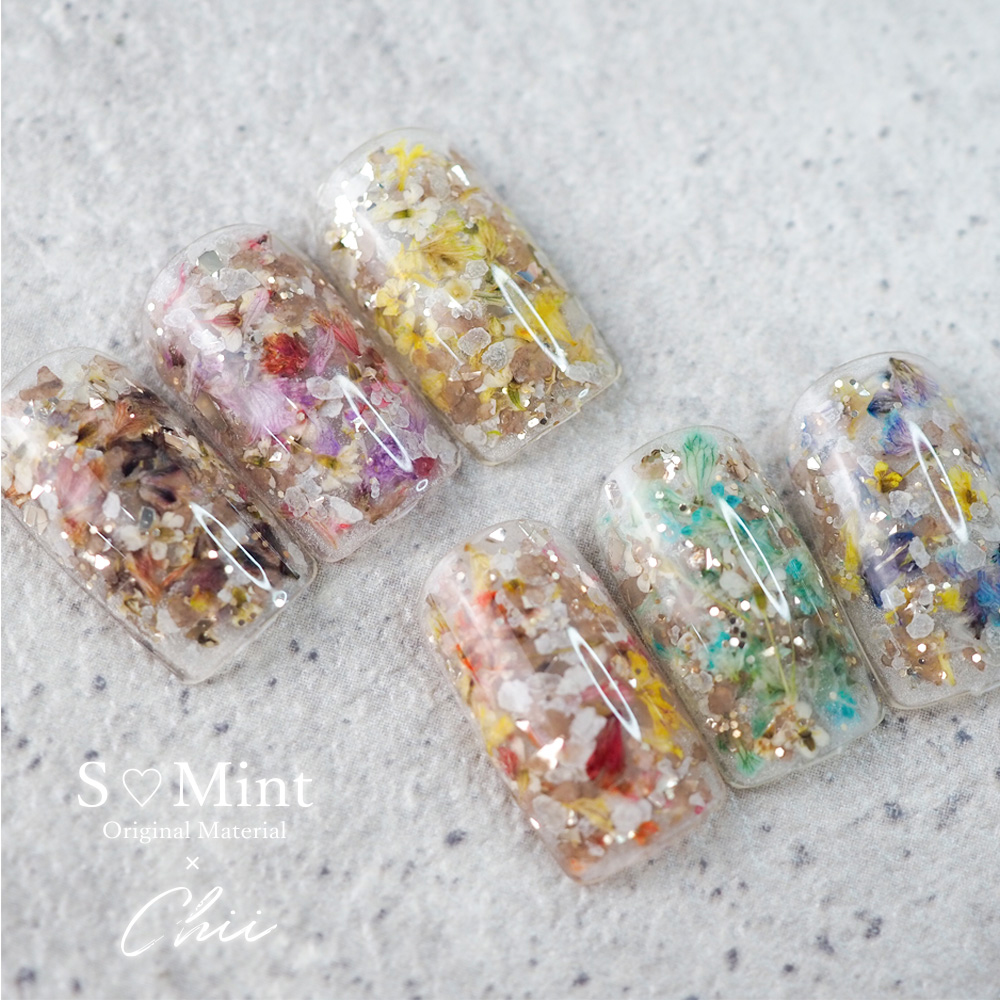 SMint エスミント フラワー フレーク2 約0.85g アクア