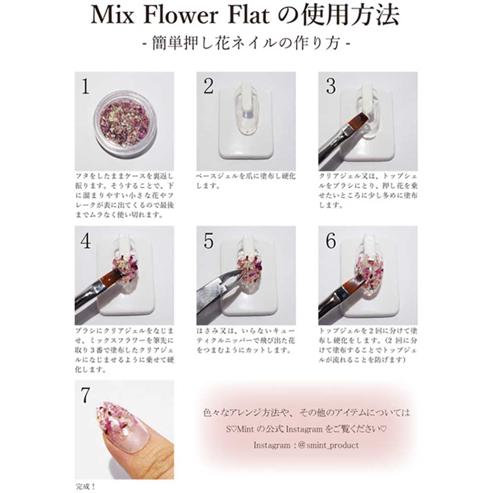SMint エスミント ミックス フラワー フラット シリーズ1 約0.65g MFF1-1