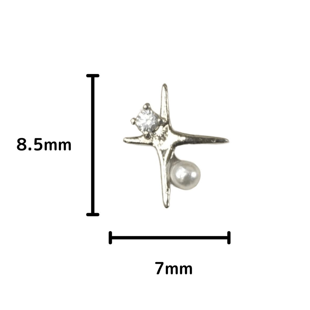 D.nail ジュエリービジューパーツ DS-55 8.5×7mm 10P #8295