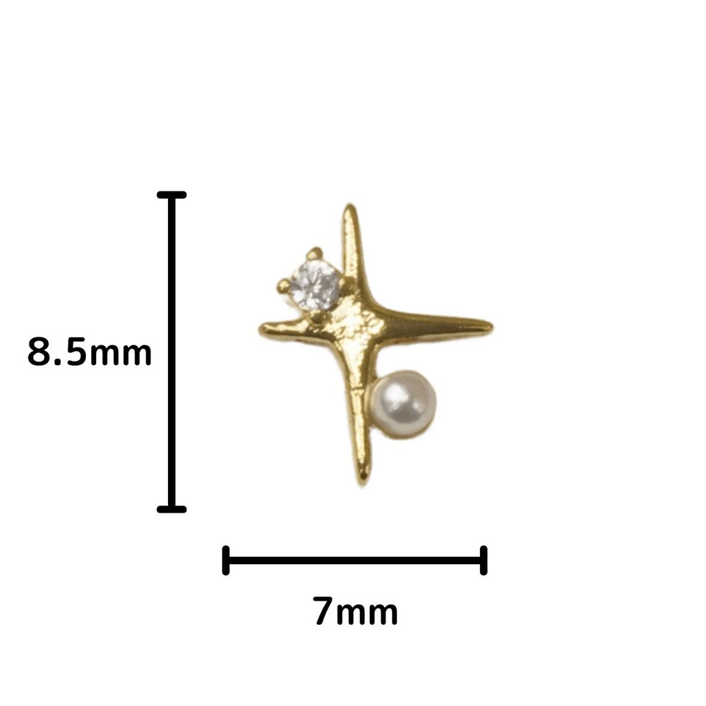 D.nail ジュエリービジューパーツ DM-113 8.5×7mm 10P #8302