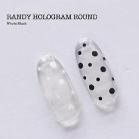 KiraNail RANDY HOLOGRAM ROUND ホワイト  HO-ROU-02