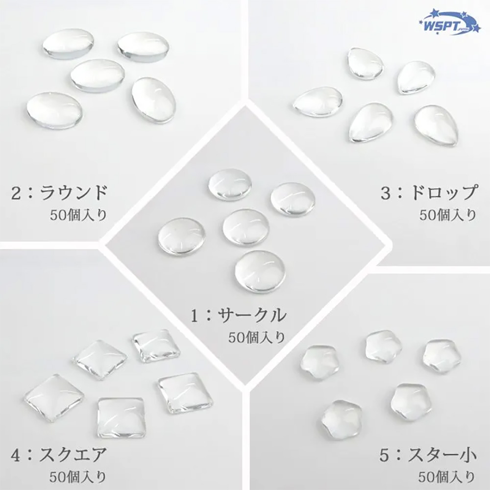 WSPT JAPAN ガラスディスプレイビーズ カボション OA41403ドロップタイプ